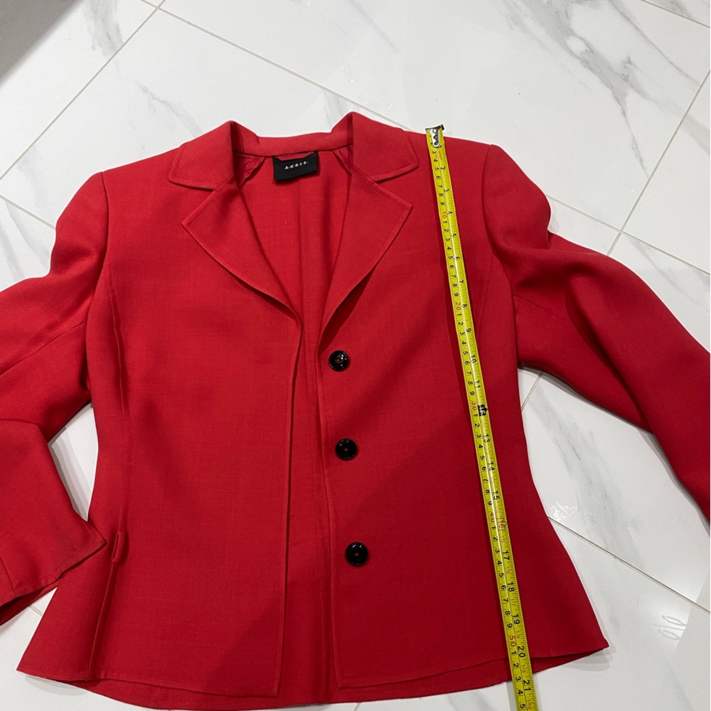 Akris Red Blazer - Picture 3 of 4